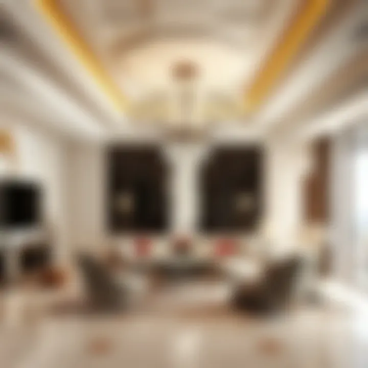 Spacious living room showcasing opulent interiors