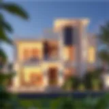 Luxurious exterior view of a Meadows villa showcasing modern architecture