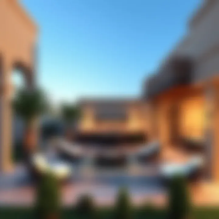 Serene outdoor space of a Mirdif villa