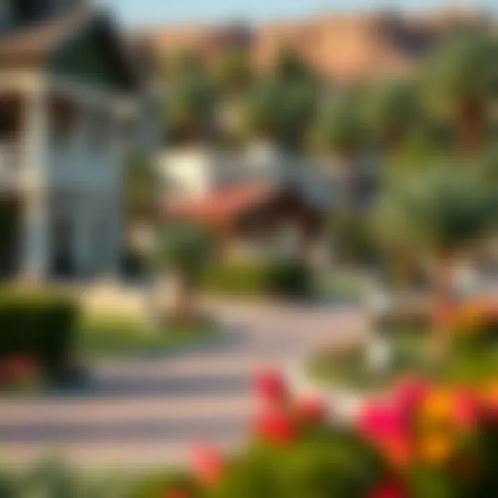 Lush Neighborhood Amenities Surrounding Villas Beautiful neighborhood with lush amenities near villas