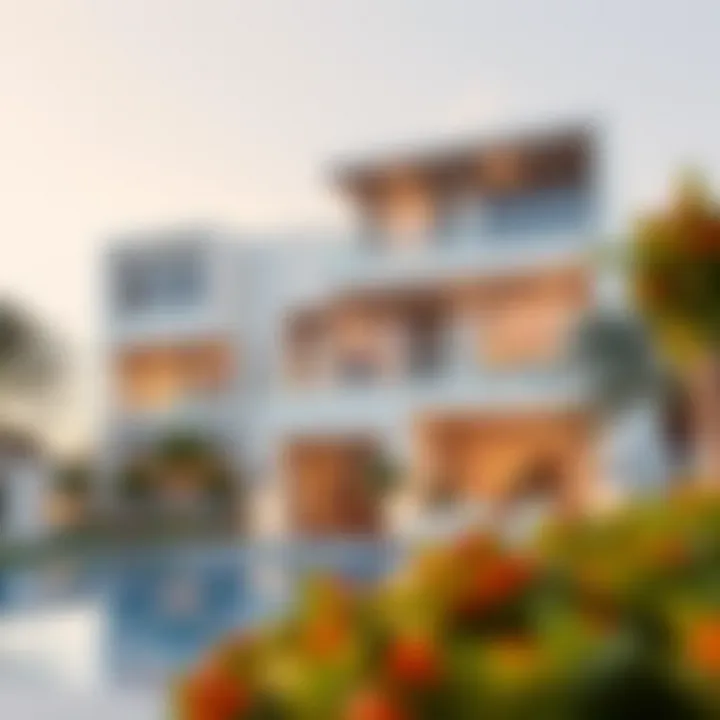 Modern Architectural Marvel in Dubai Luxurious villa exterior showcasing modern architecture