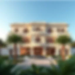 Stunning exterior view of a Palm Jumeirah Signature Villa showcasing its elegant architectural design