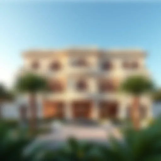 Elegant Architectural Design of Signature Villas Stunning exterior view of a Palm Jumeirah Signature Villa showcasing its elegant architectural design