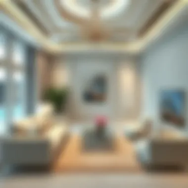 Lavish Living Room Interior of Signature Villas Interior shot of a lavishly designed living room in a Palm Jumeirah Signature Villa