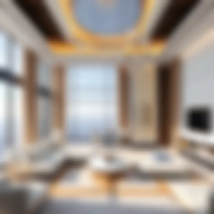 Luxurious Interior of a Sky Villa in Dubai Luxurious sky villa interior with modern design