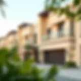 Elegant Architecture of Sobha Hartland Townhouses Elegant exterior view of Sobha Hartland townhouses showcasing modern architecture