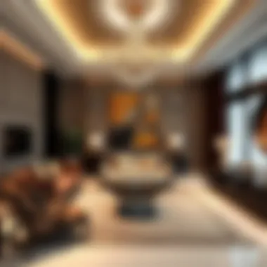 Sophisticated Interior of Sobha Hartland Townhouses Luxurious interior design of a Sobha Hartland townhouse featuring contemporary furnishings