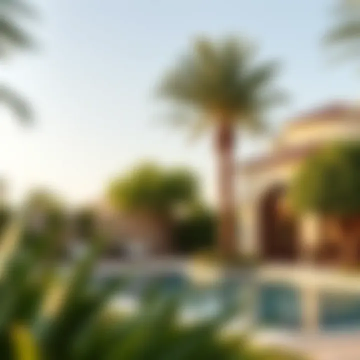 Captivating outdoor spaces in Arabian Ranches surrounded by lush greenery