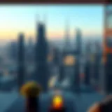 Stunning skyline view from a penthouse balcony in Downtown Dubai