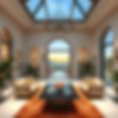 Elegant Interior of Mediterranean Villa Elegant interior of a Mediterranean villa showcasing exquisite decor