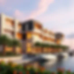 Stunning architectural design of the Bvlgari Marina