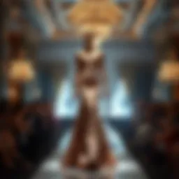 Elie Saab couture gown showcased on a runway