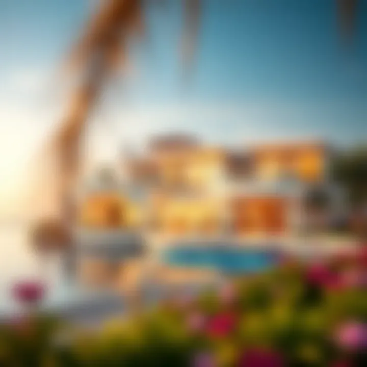 Luxury villas along the Dubai coastline