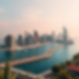 A stunning view of the Dubai waterfront skyline