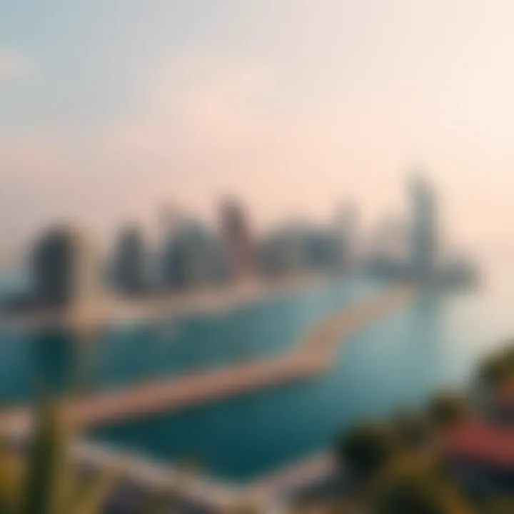 A stunning view of the Dubai waterfront skyline