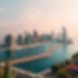 Breathtaking Skyline of the Dubai Waterfront A stunning view of the Dubai waterfront skyline