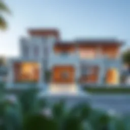 Stunning exterior view of a new luxury villa in Dubai