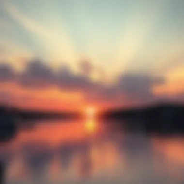 A picturesque sunset over the Lakes of Zulal, symbolizing climate change impacts.