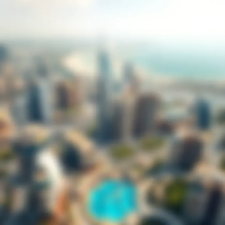 Aerial view of Dubai's skyline showcasing high-end properties