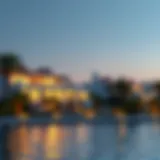 A stunning view of luxury villas along the Dubai coastline