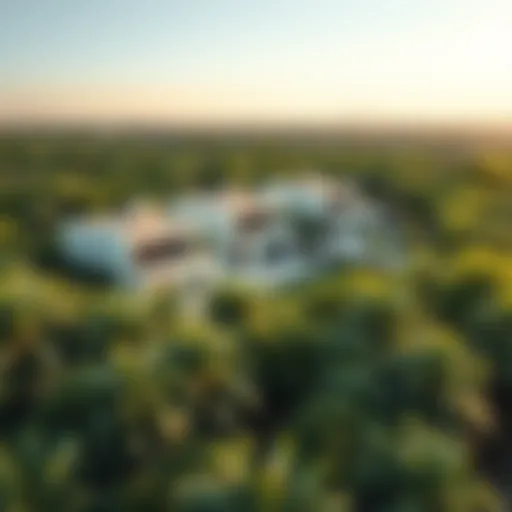 Stunning aerial view of Sobha Reserve Villas amidst lush greenery