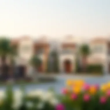 Beautifully landscaped community surrounding townhouses