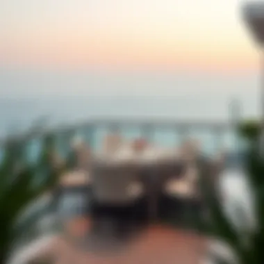 Sophisticated Terrace Dining Experience Elegant dining setup on a penthouse terrace