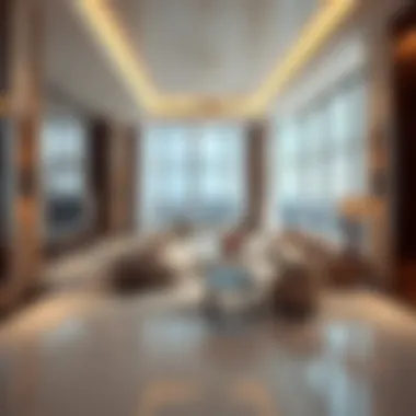 Exquisite Penthouse Interior Luxurious interior design of a penthouse living area