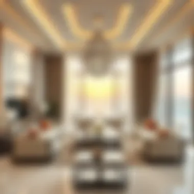 Luxurious interior design of the penthouse