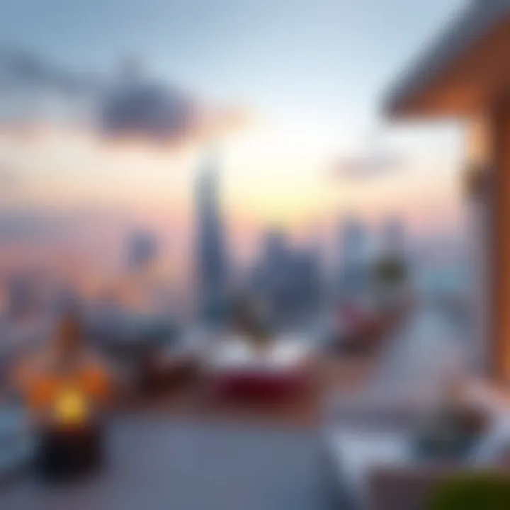 Stunning skyline view from the penthouse terrace