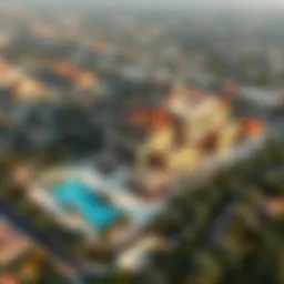 Aerial view of luxury real estate in Dubai showcasing 23 Ultra