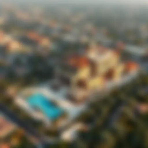 Aerial view of luxury real estate in Dubai showcasing 23 Ultra