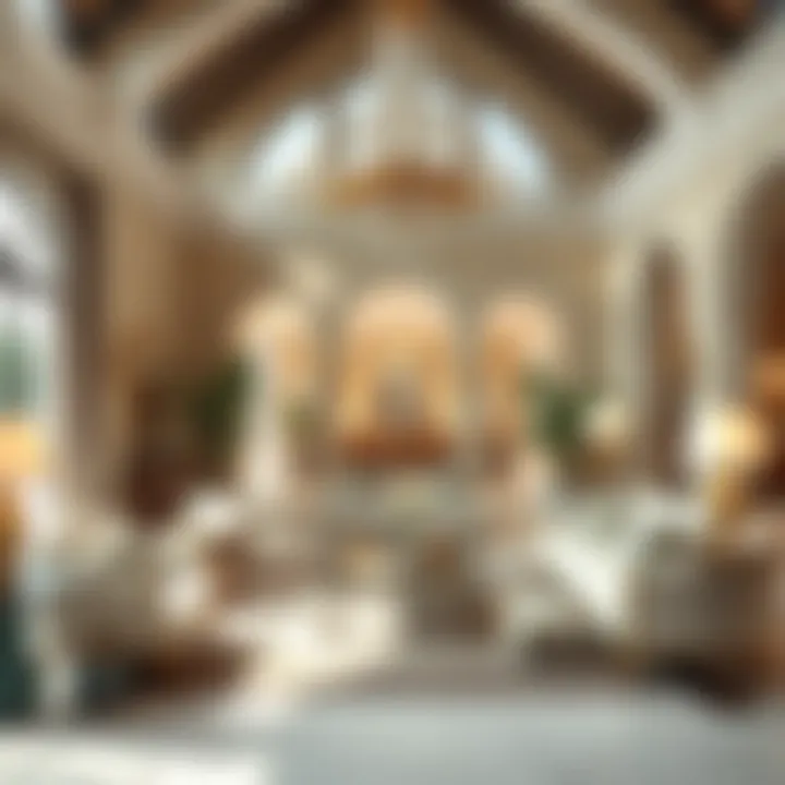 Luxurious interior design featuring elegant furnishings and decor