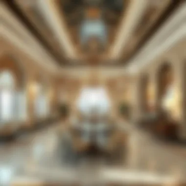 Exquisite Interior of ذا فيلا مطعم Luxurious interior design highlighting opulence