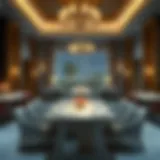Elegant dining setup showcasing luxury ambiance