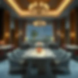 Elegant dining setup showcasing luxury ambiance