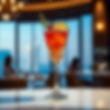 Masterfully Created Signature Cocktail at ذا فيلا مطعم Signature cocktail beautifully crafted and served