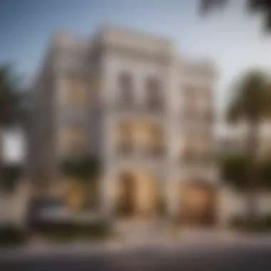 Elegant Townhouse Architecture in Dubai Luxurious townhouse exterior in Dubai