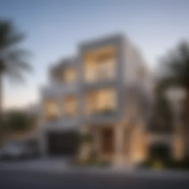 Modern townhouse exterior in Dubai