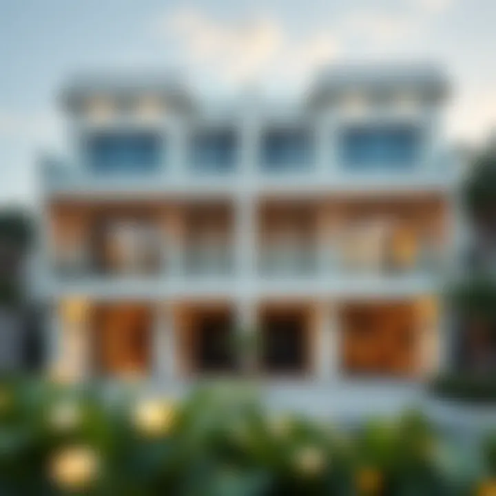 Architectural Elegance of Twin Villas Stunning exterior view of twin villas showcasing modern architectural design