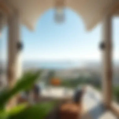 Breathtaking view from a villa balcony in Dubai