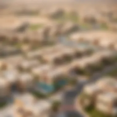 Aerial View of Al Furjan Neighborhood Aerial view of Al Furjan neighborhood