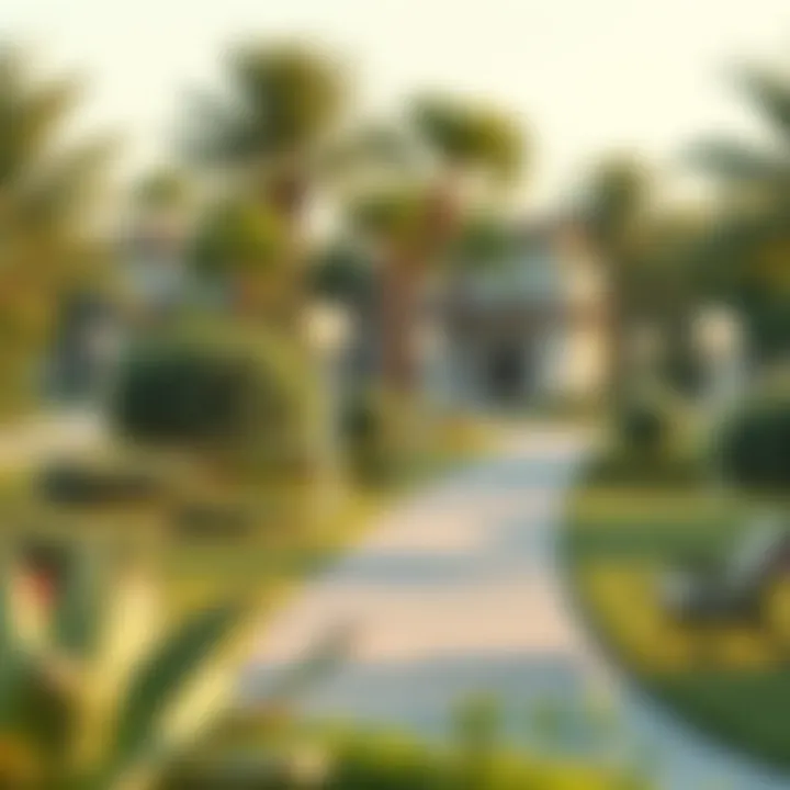 Meadows community park with lush greenery