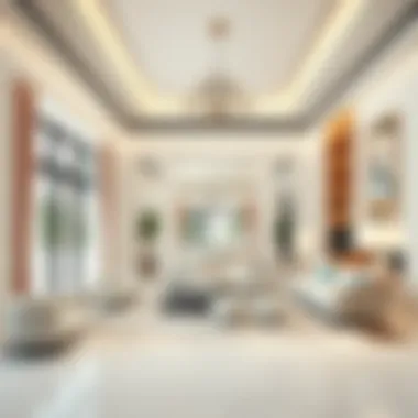 Elegant Interior Design of a Meadow Villa Spacious villa interior showcasing luxury design
