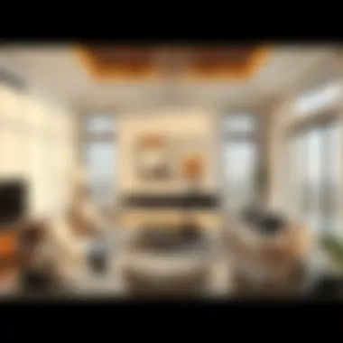 Spacious Living Room Interior Spacious living room interior of a Springs villa