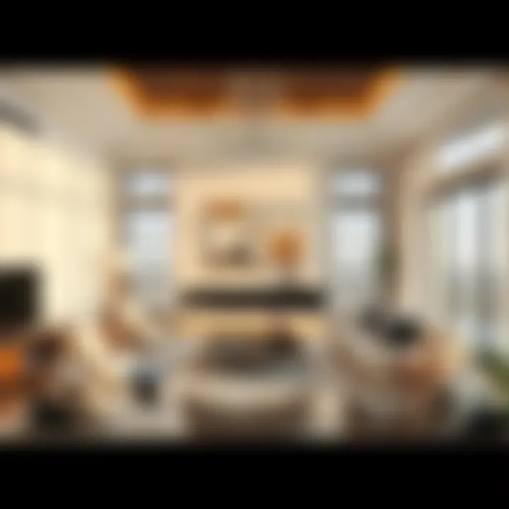 Spacious Living Room Interior Spacious living room interior of a Springs villa