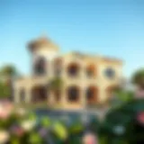 Luxurious villa exteriors in the Lakes community