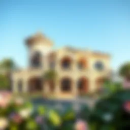 Luxurious villa exteriors in the Lakes community