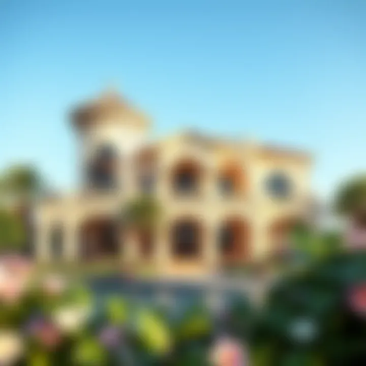 Luxurious villa exteriors in the Lakes community