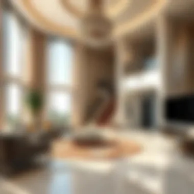 Exquisite Interior of a High-End Villa Inside a high-end villa with elegant interior design